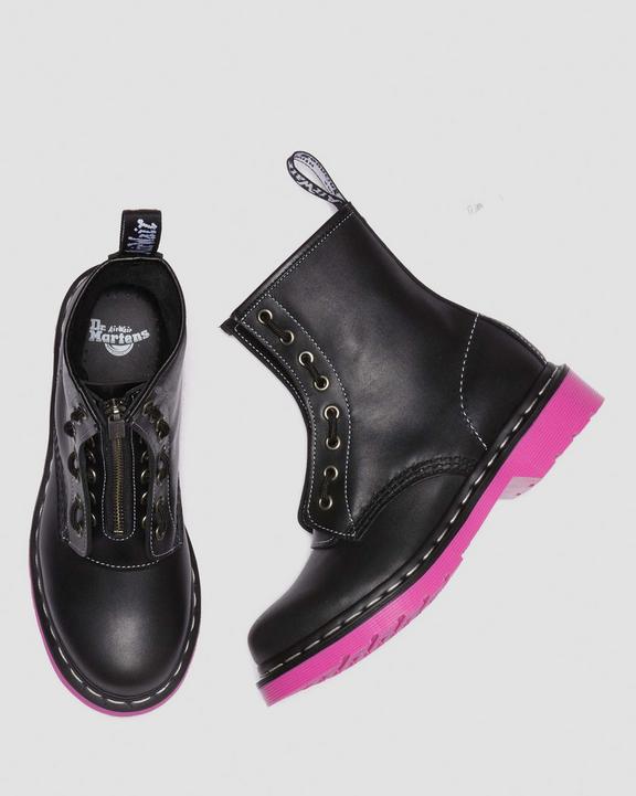 1460 Pink Sole Wanama Leather Jungle Zip Boots