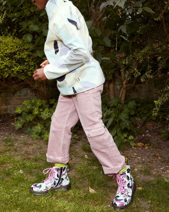 Junior 1460 Meadow Print Leather Lace Up Boots