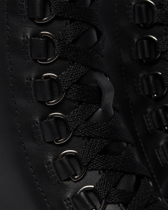 Chesney Leather Flared Heel Lace Up Boots