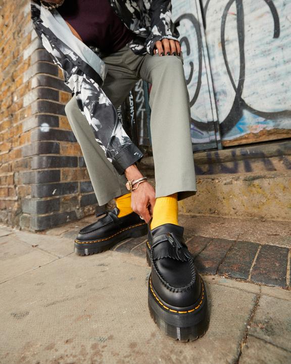 Adrian Leather Platform Tassel Loafers