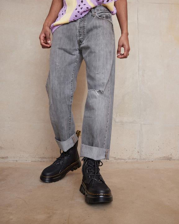 Tarik Leather & Nylon Utility Boots