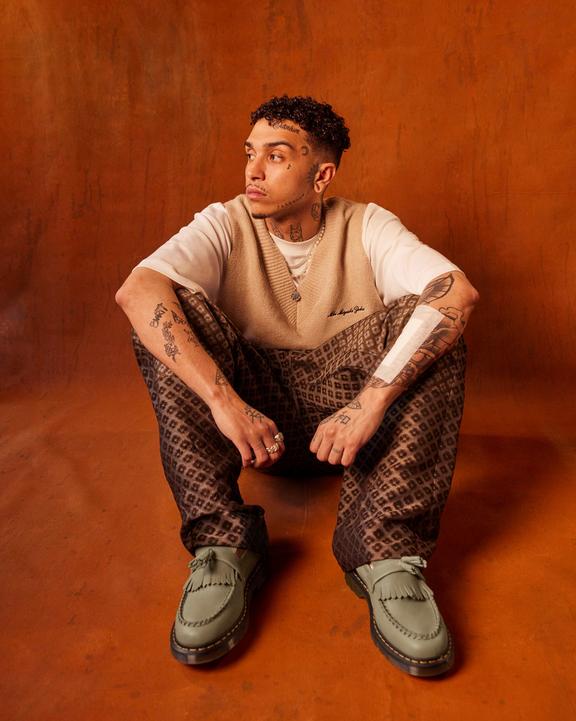 Adrian Carrara Leather Tassel Loafers