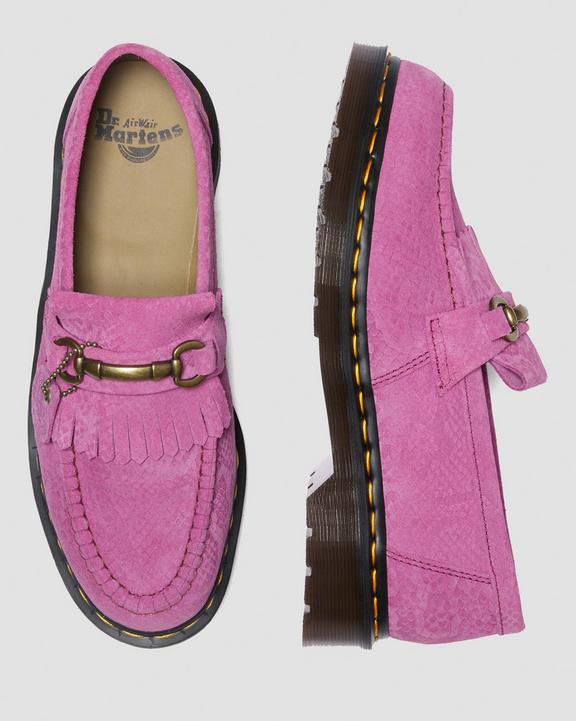 Adrian Snaffle Repello Emboss Suede Kiltie Loafers