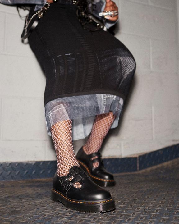 8065 II Bex Smooth Leather Platform Mary Jane Shoes