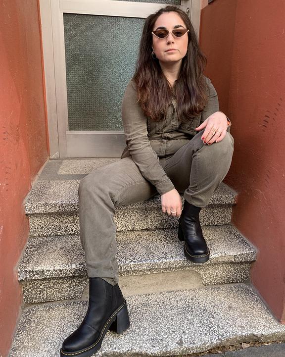 Spence Leather Flared Heel Chelsea Boots