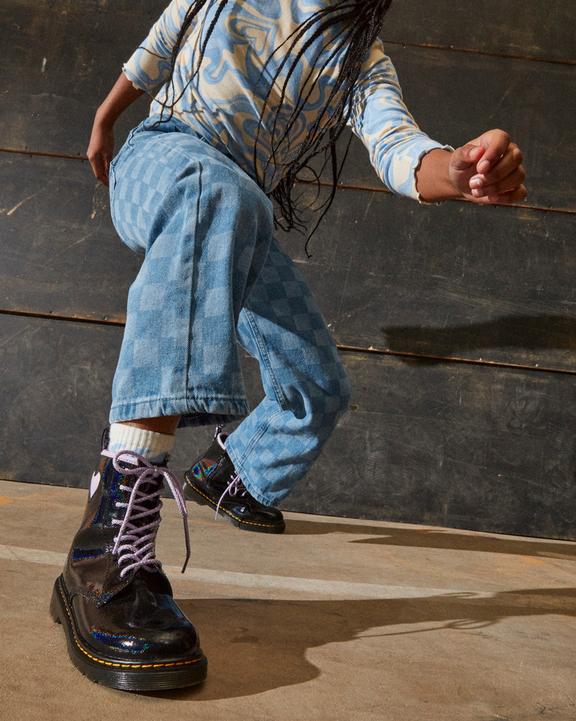 Youth 1460 Shimmer Heart Lace Up Boots