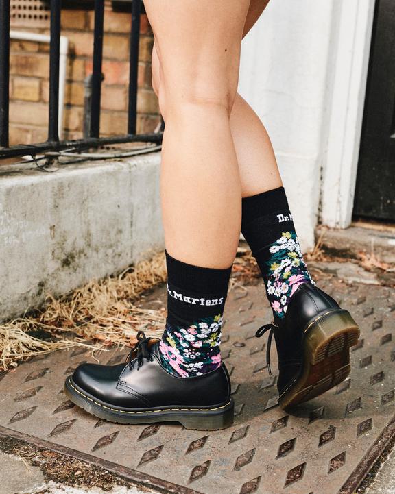 Vintage Floral Cotton Blend Socks