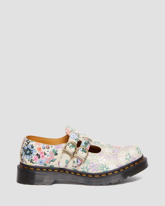 8065 Floral Mash Up Leather Mary Jane Shoes