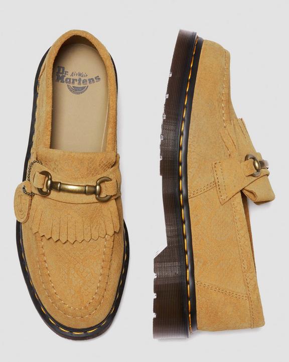 Adrian Snaffle Repello Emboss Suede Kiltie Loafers