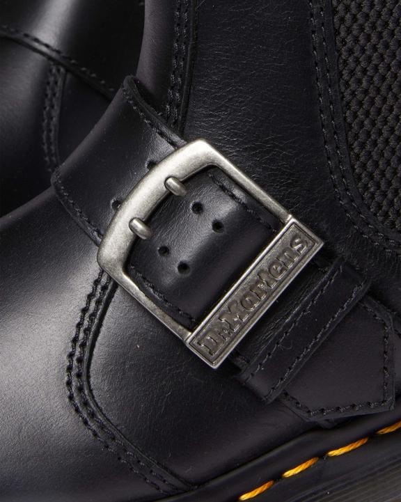 2976 Buckle Pull Up Leather Chelsea Boots