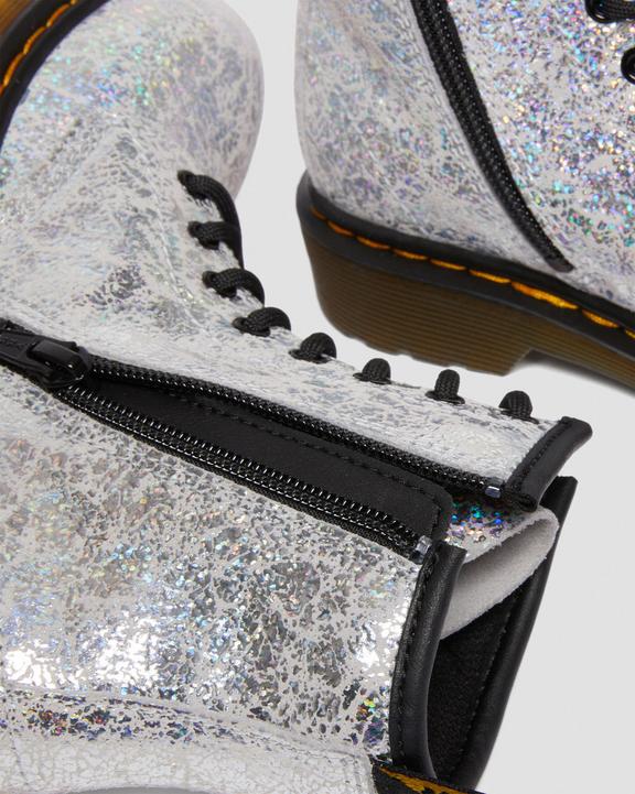 Junior 1460 Crinkle Metallic Lace Up Boots