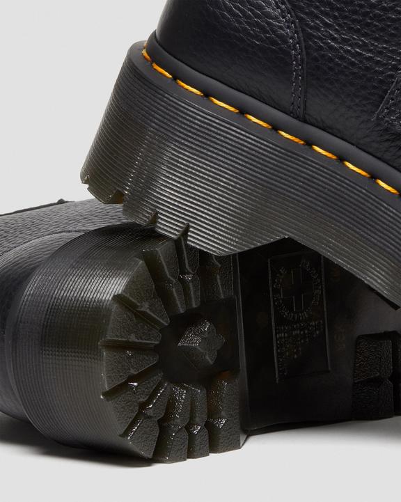 Devon Flower Buckle Leather Platform Boots