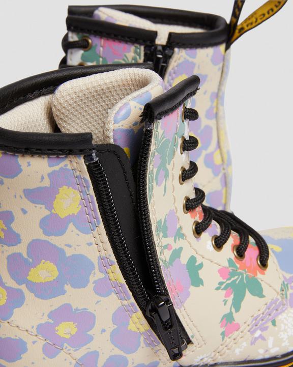 Toddler 1460 Floral Mash Up Leather Lace Up Boots