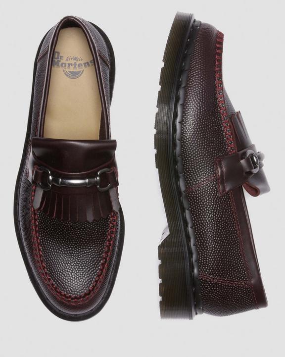 Adrian Snaffle Pebble Grain Leather Kiltie Loafers