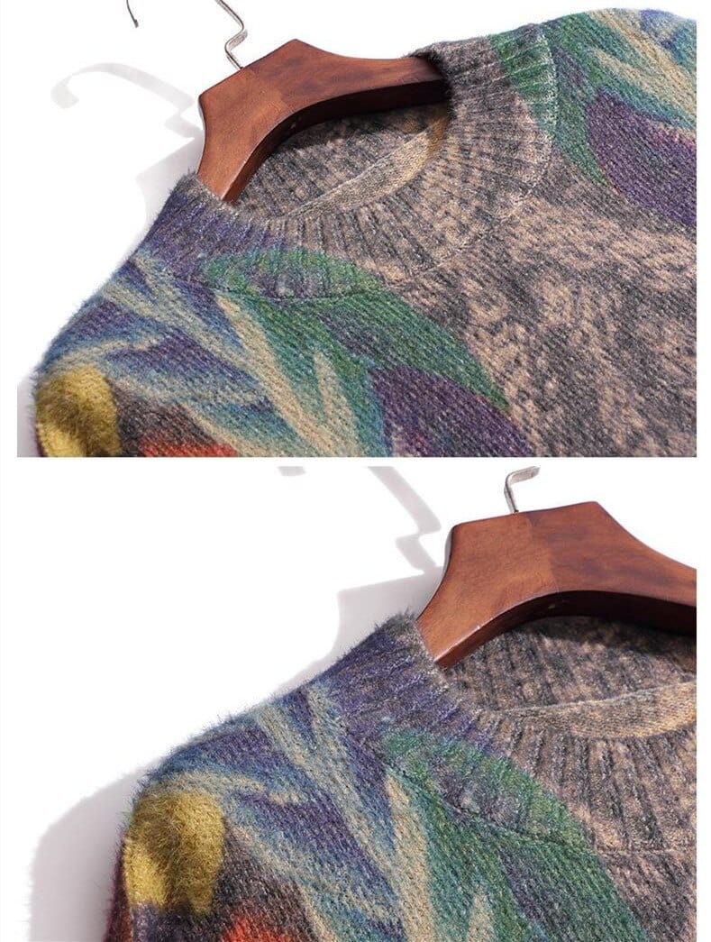 Harajuku Knitted O-Neck Sweater - YOUXIZT