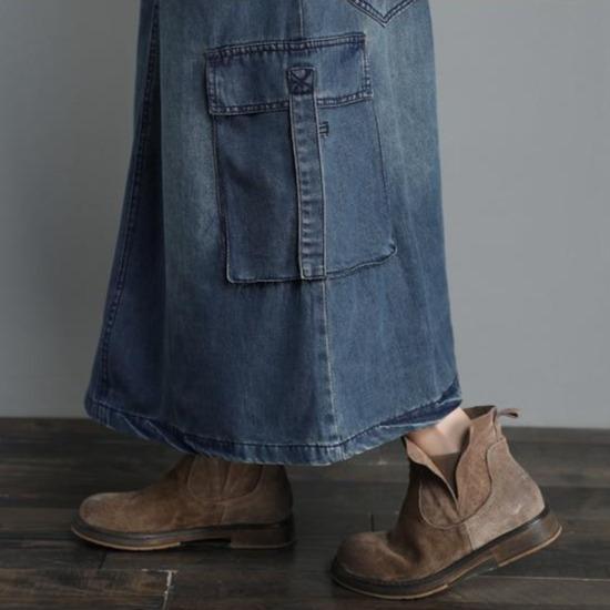 Denim Overall Dress - YOUXIZT