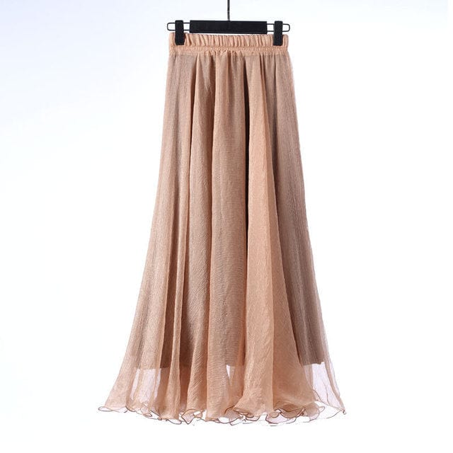 Boho Ruffled Chiffon Skirt - YOUXIZT