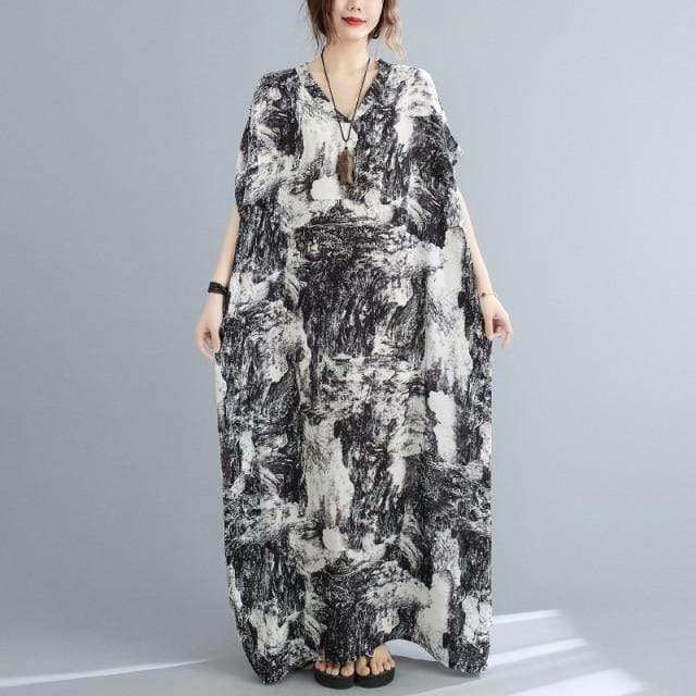 Phuket Abstract Kaftan Dress - VERGITR
