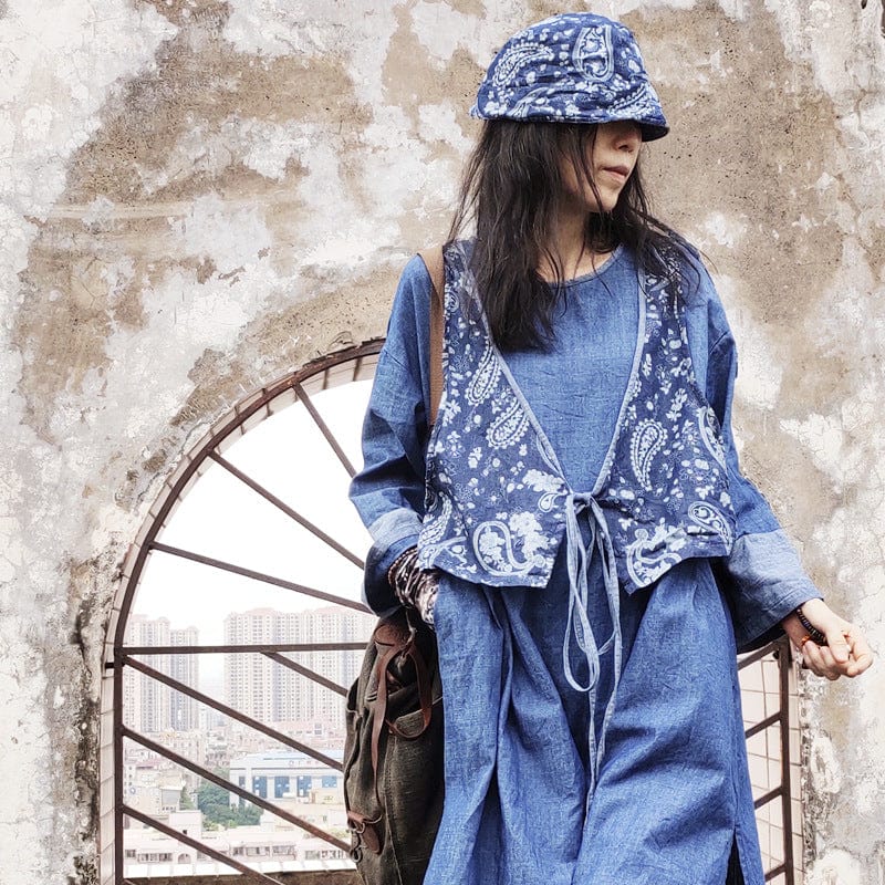 Alice Long Sleeve Denim Dress - YOUXIZT