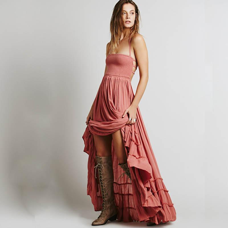 Empire Waist Modern Boho Flowy Sundress - YOUXIZT