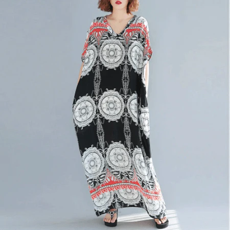 Tribal Mandala Kaftan Dress - YOUXIZT