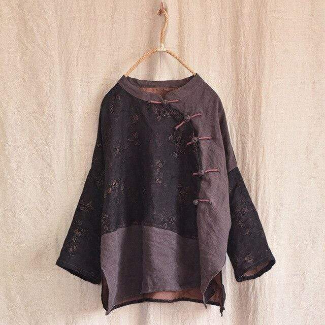 Laurel Floral Linen Blouse - YOUXIZT