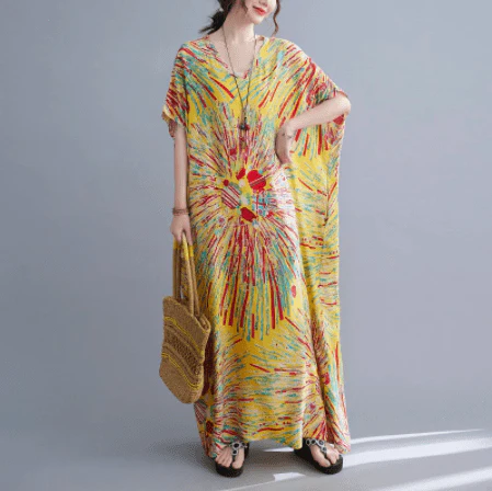 Fireworks Kaftan Dress - YOUXIZT