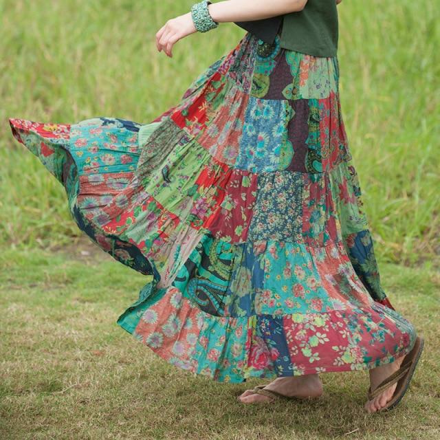 Vintage Random Patchwork Skirt - VERGITR