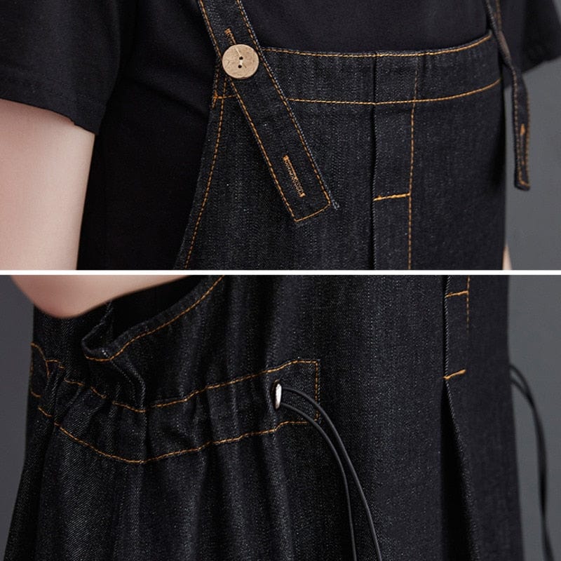 Daniella Oversized Denim Overall Dress - YOUXIZT