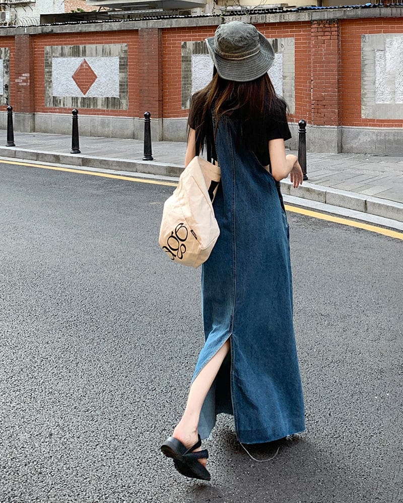 Everywhere Denim Overall Dress - YOUXIZT