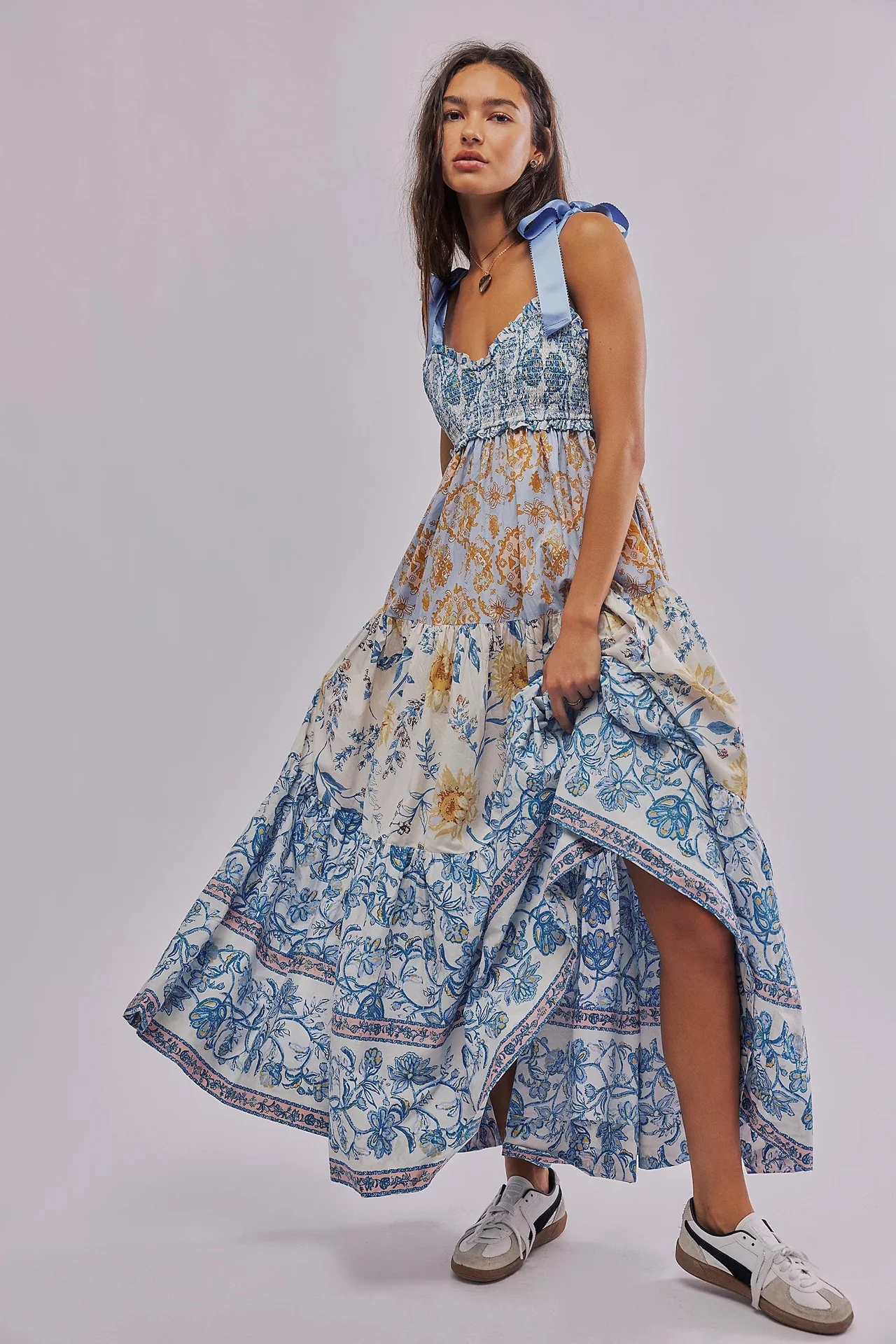 Bloom Sleeveless Floral Maxi Dress - YOUXIZT