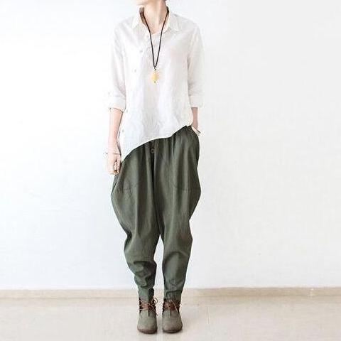 Loose Linen Trousers - YOUXIZT
