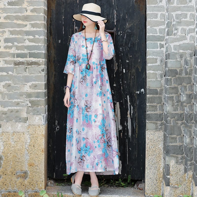 Fang Hua Floral Midi Dress - YOUXIZT