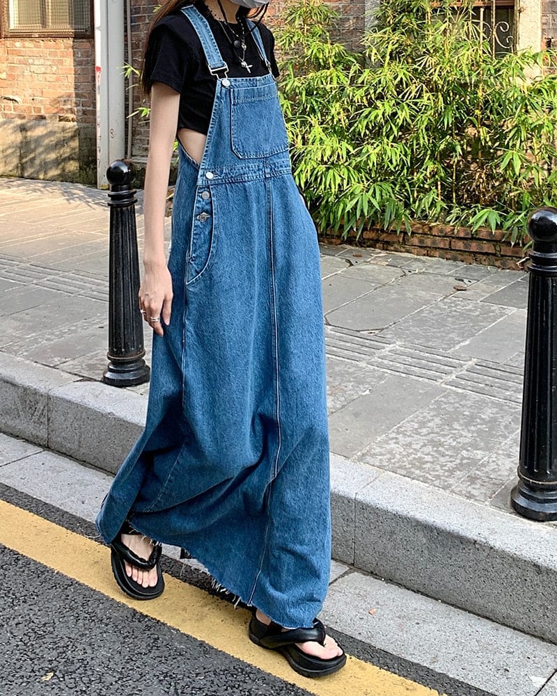 Everywhere Denim Overall Dress - YOUXIZT