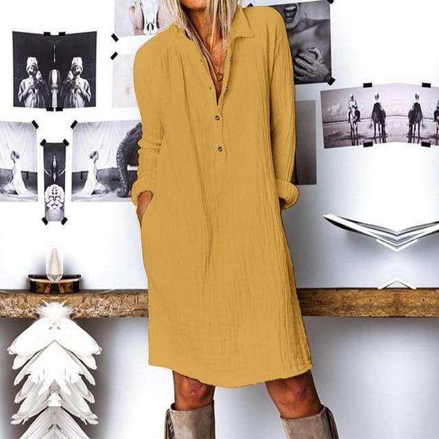 Modern Boho Plus Size Shirt Dress - YOUXIZT