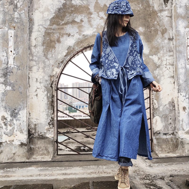 Alice Long Sleeve Denim Dress - YOUXIZT