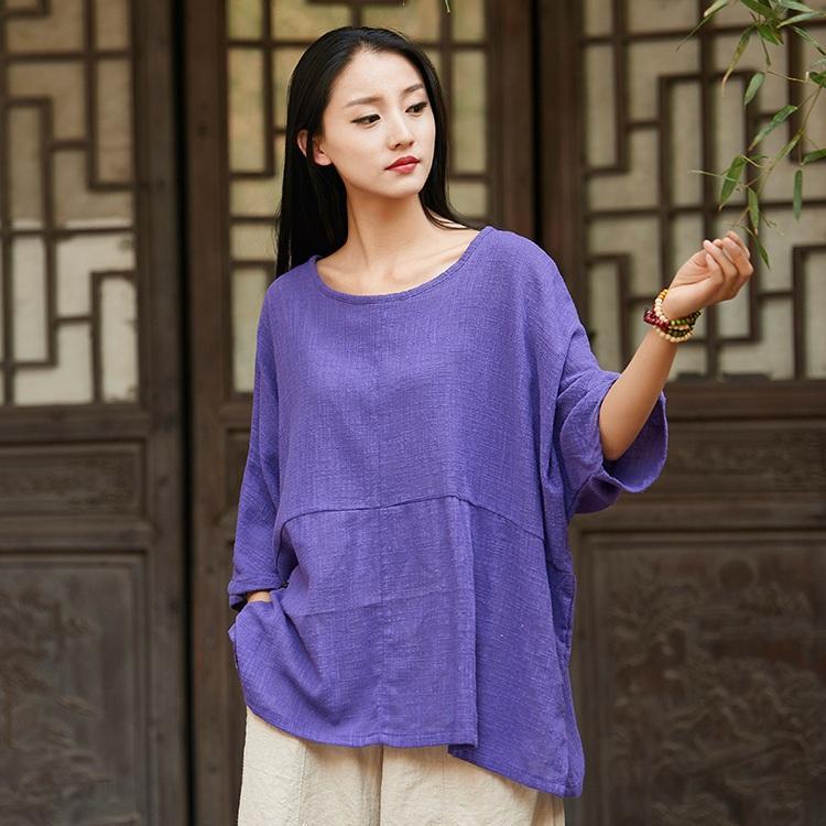 Flowy 3/4 Batwing Sleeve T-Shirt - VERGITR
