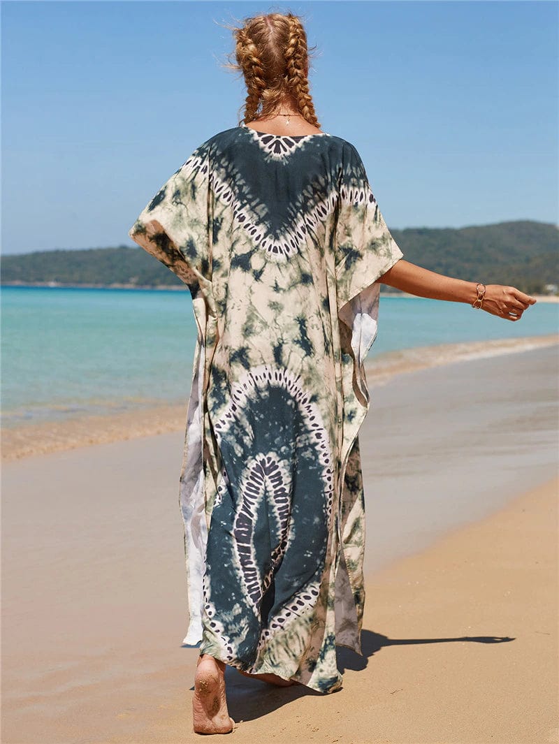 Talina Green Tie Dye Dress - YOUXIZT