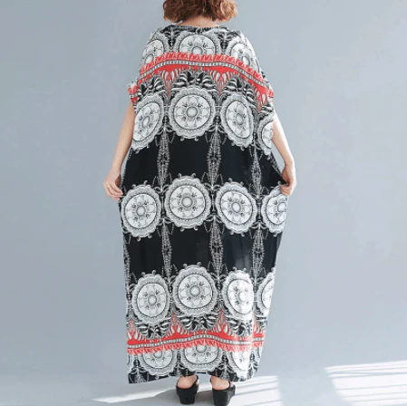 Tribal Mandala Kaftan Dress - YOUXIZT
