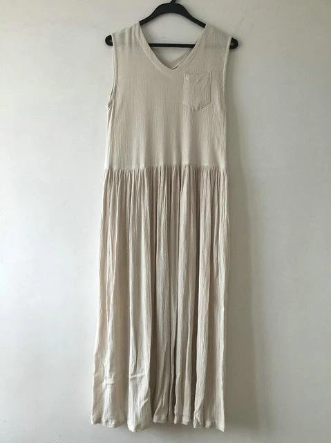 Empire Cotton and Linen Maxi Dress - YOUXIZT