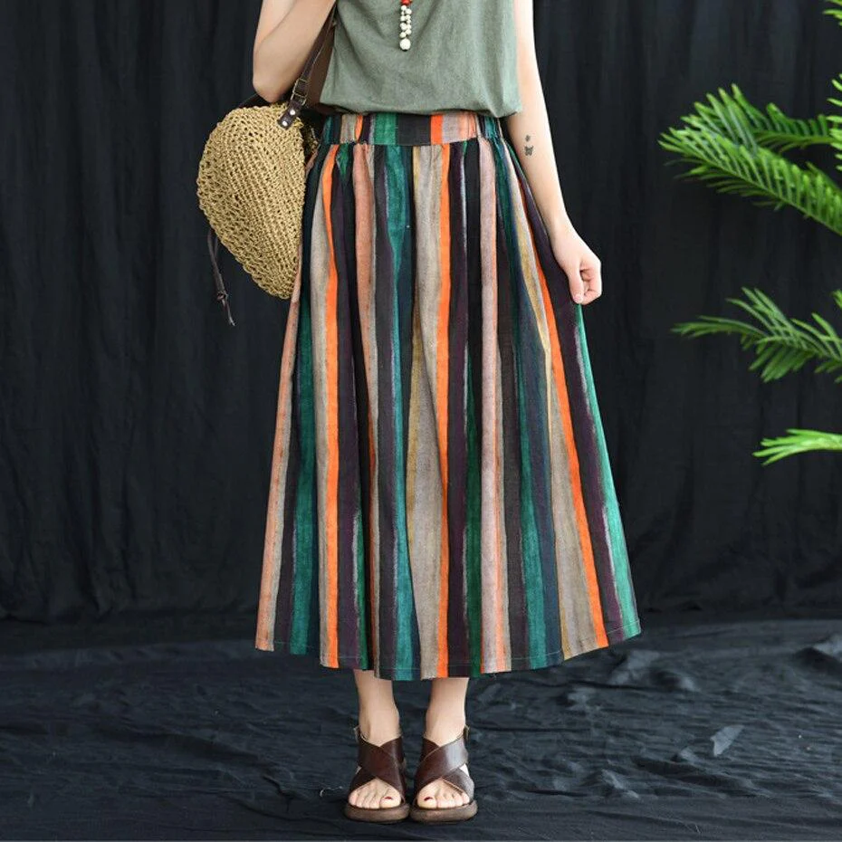 Pure Vintage Striped Skirt - VERGITR