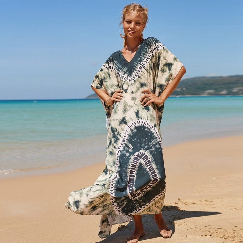 Talina Green Tie Dye Dress - YOUXIZT