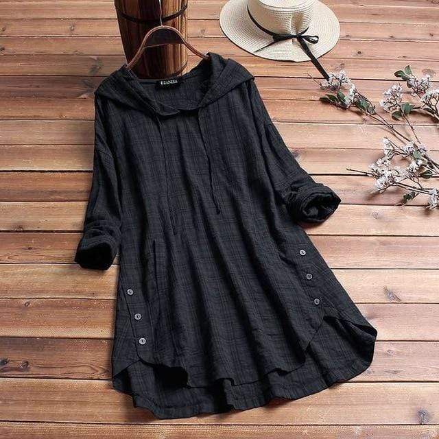 Hooded Long Sleeve Tunic - VERGITR