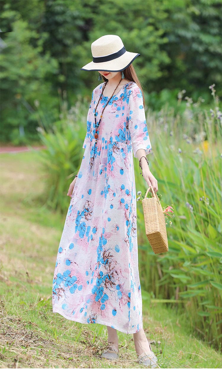 Fang Hua Floral Midi Dress - YOUXIZT
