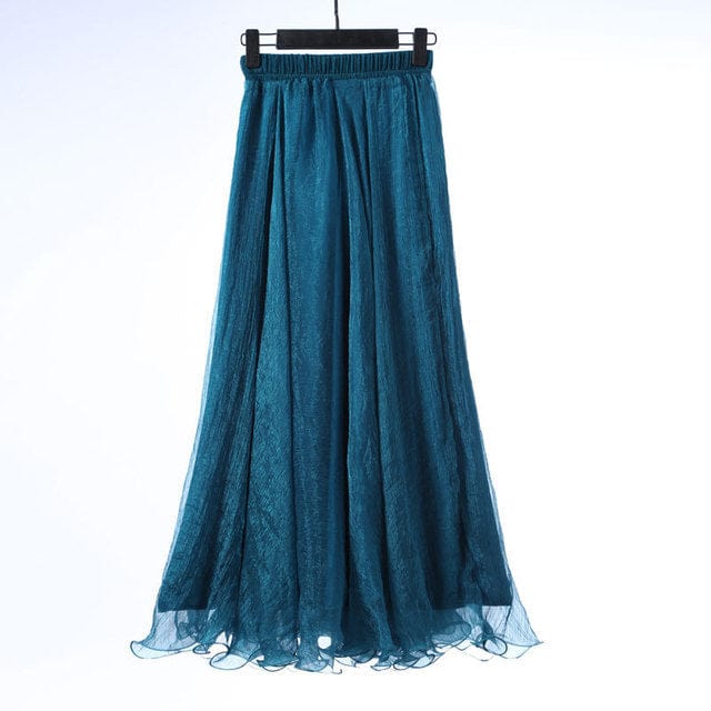 Boho Ruffled Chiffon Skirt - YOUXIZT