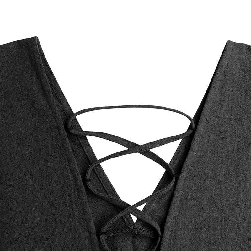 Casual V-neck Sleeveless Midi Dress - YOUXIZT