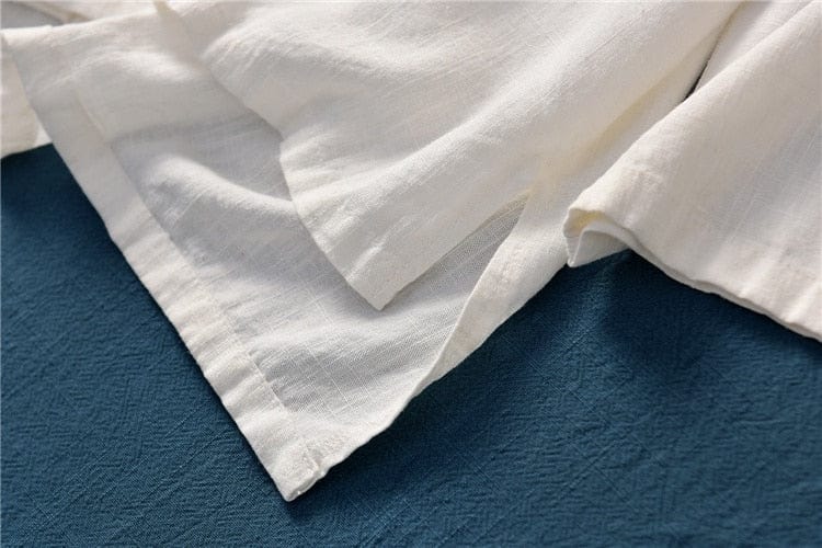 Minimalist Cotton & Linen Blouse - YOUXIZT
