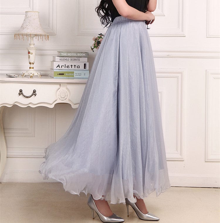 Boho Ruffled Chiffon Skirt - YOUXIZT