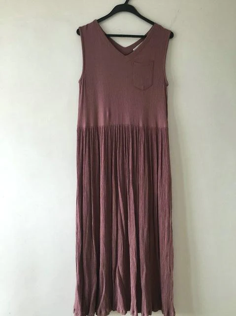 Empire Cotton and Linen Maxi Dress - YOUXIZT