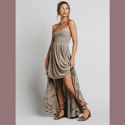 Empire Waist Modern Boho Flowy Sundress - YOUXIZT